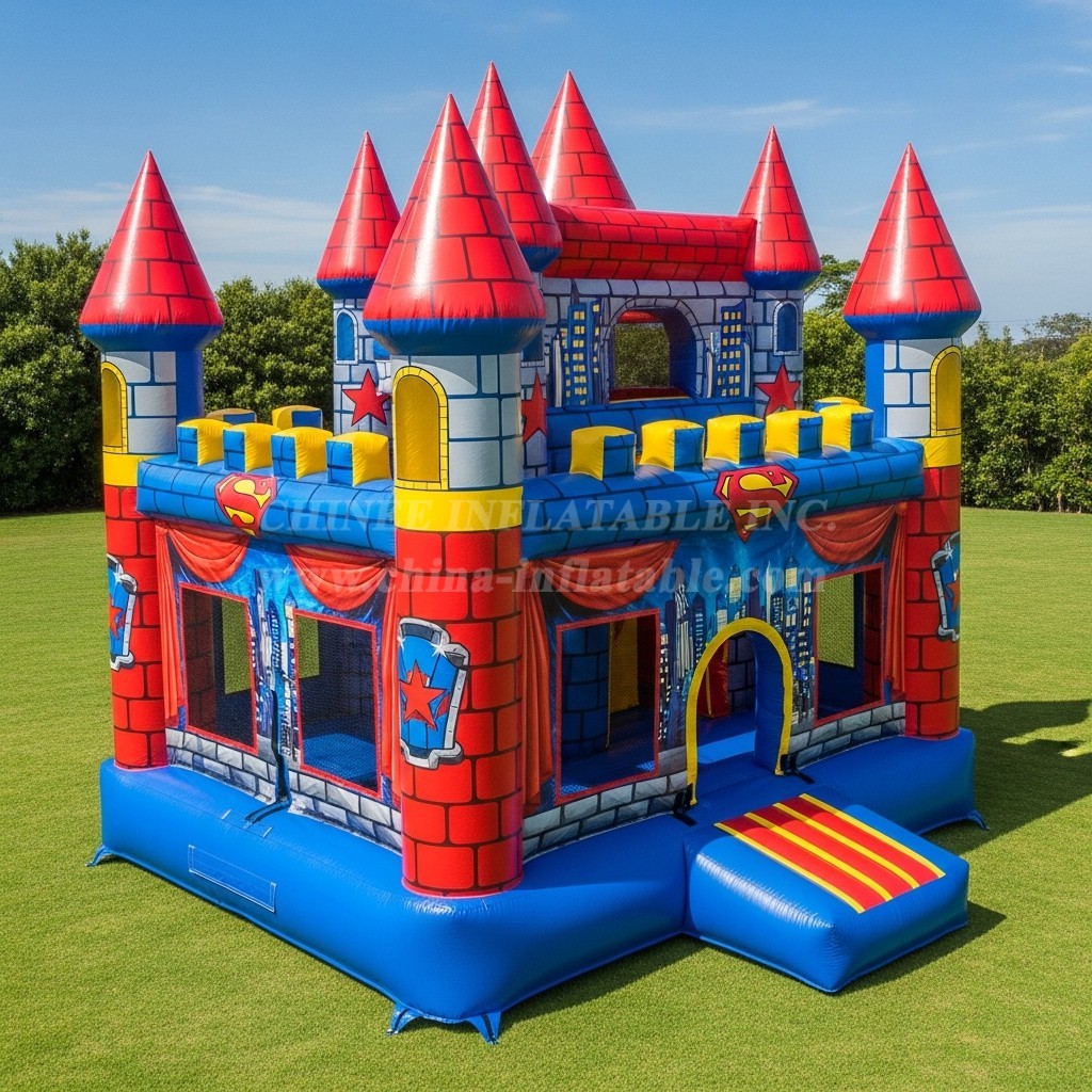 T5-2164 Superman Theme Inflatable Castles