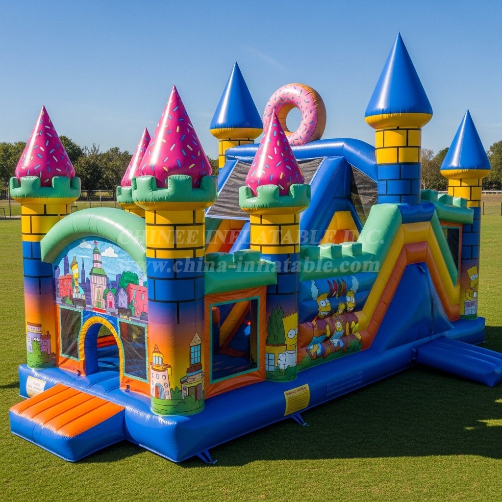 T5-2184 The Simpsons Theme Inflatable Castles