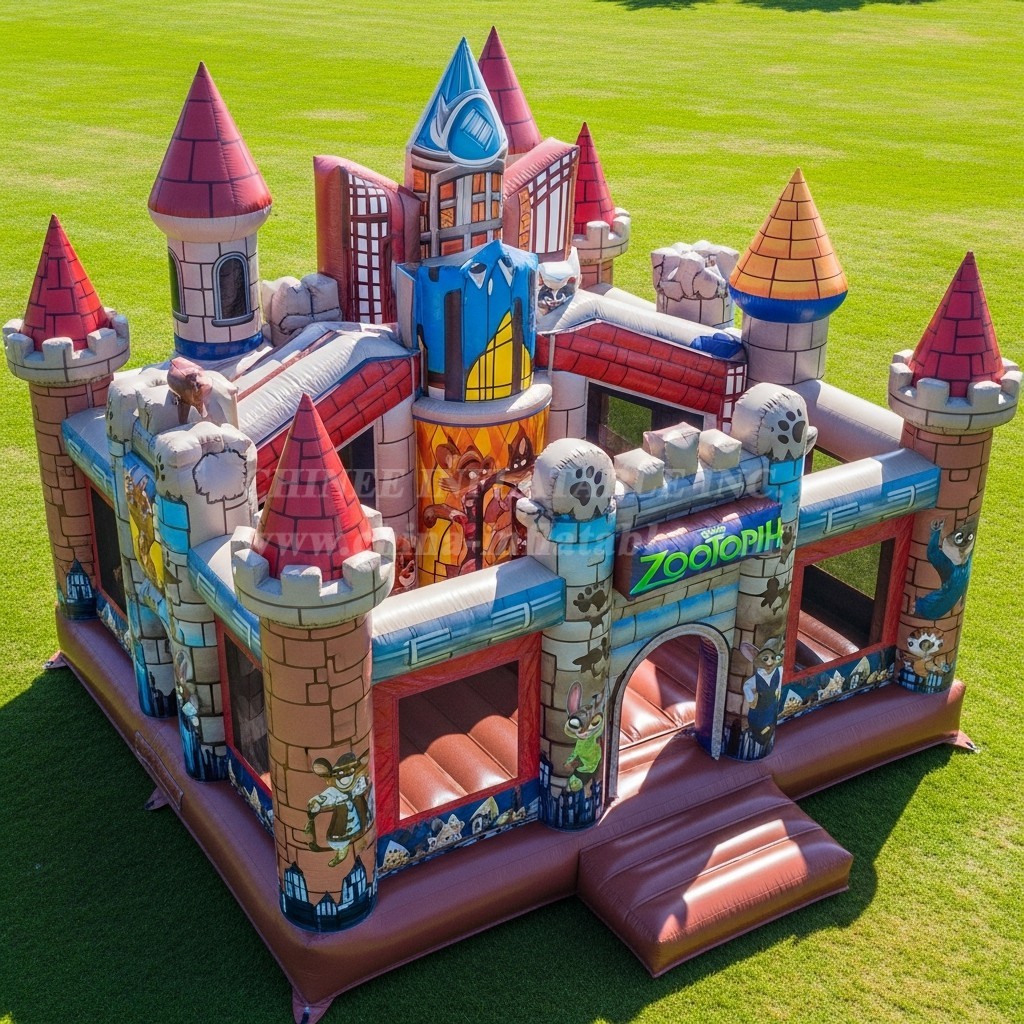 T5-2215 Zootopia Theme Inflatable Castles