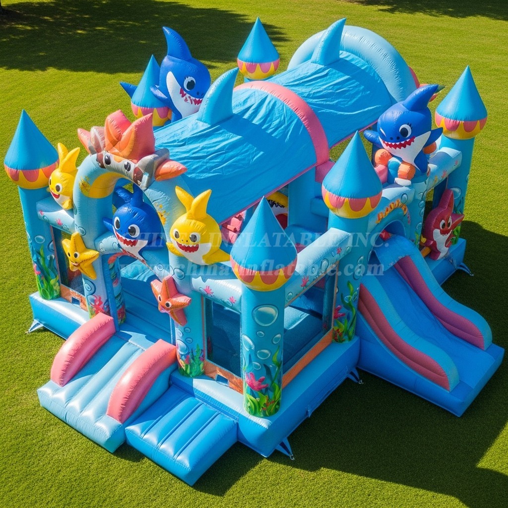 T5-2231 Baby Shark Theme Inflatable Castles