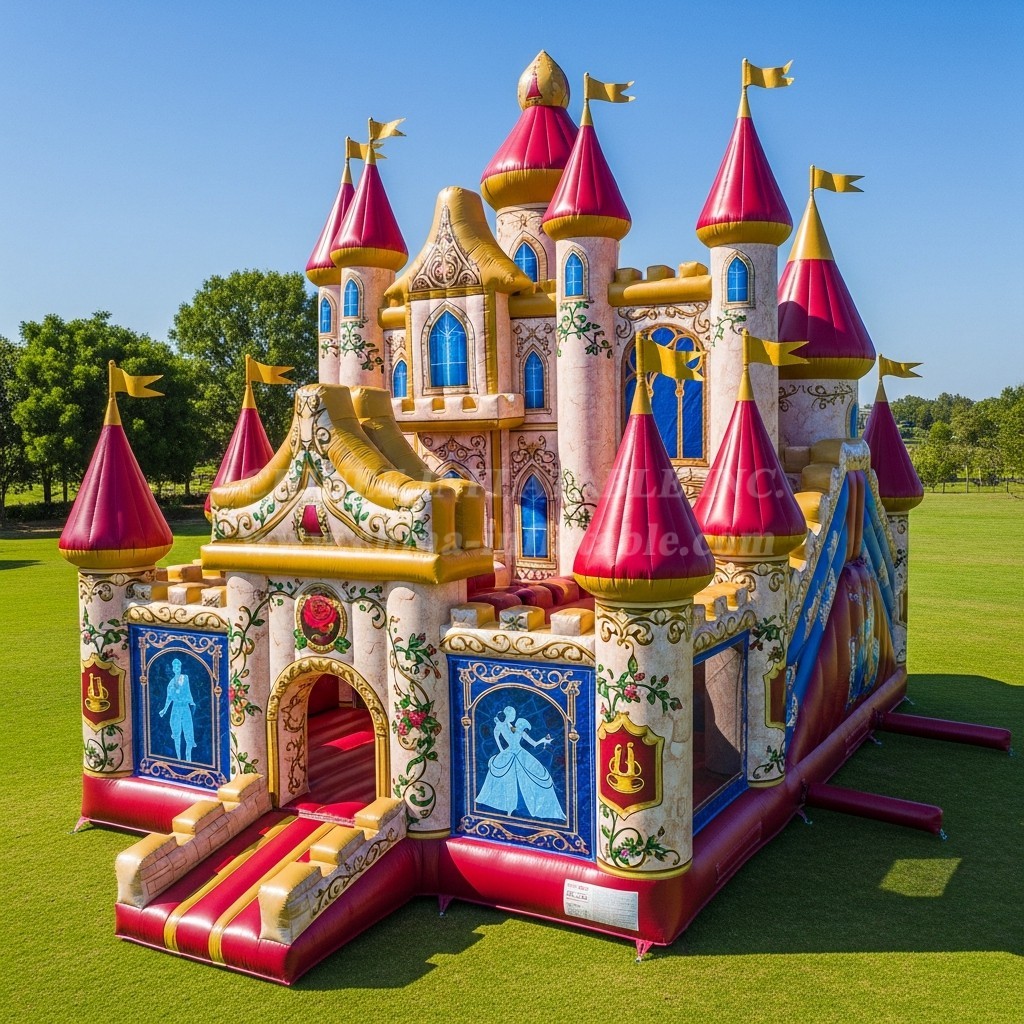T5-2244 Beauty and the Beast Theme Inflatable Castles