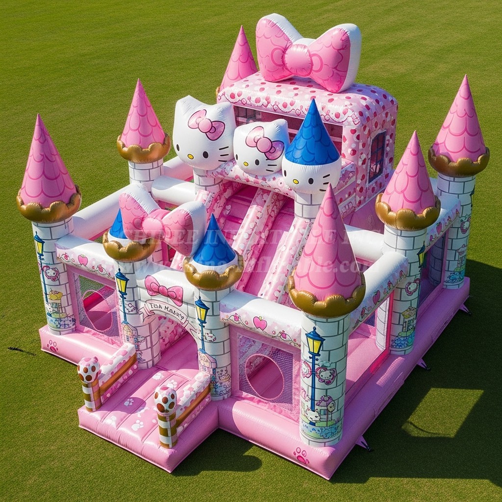 T5-2320 Hello Kitty Theme Inflatable Castles