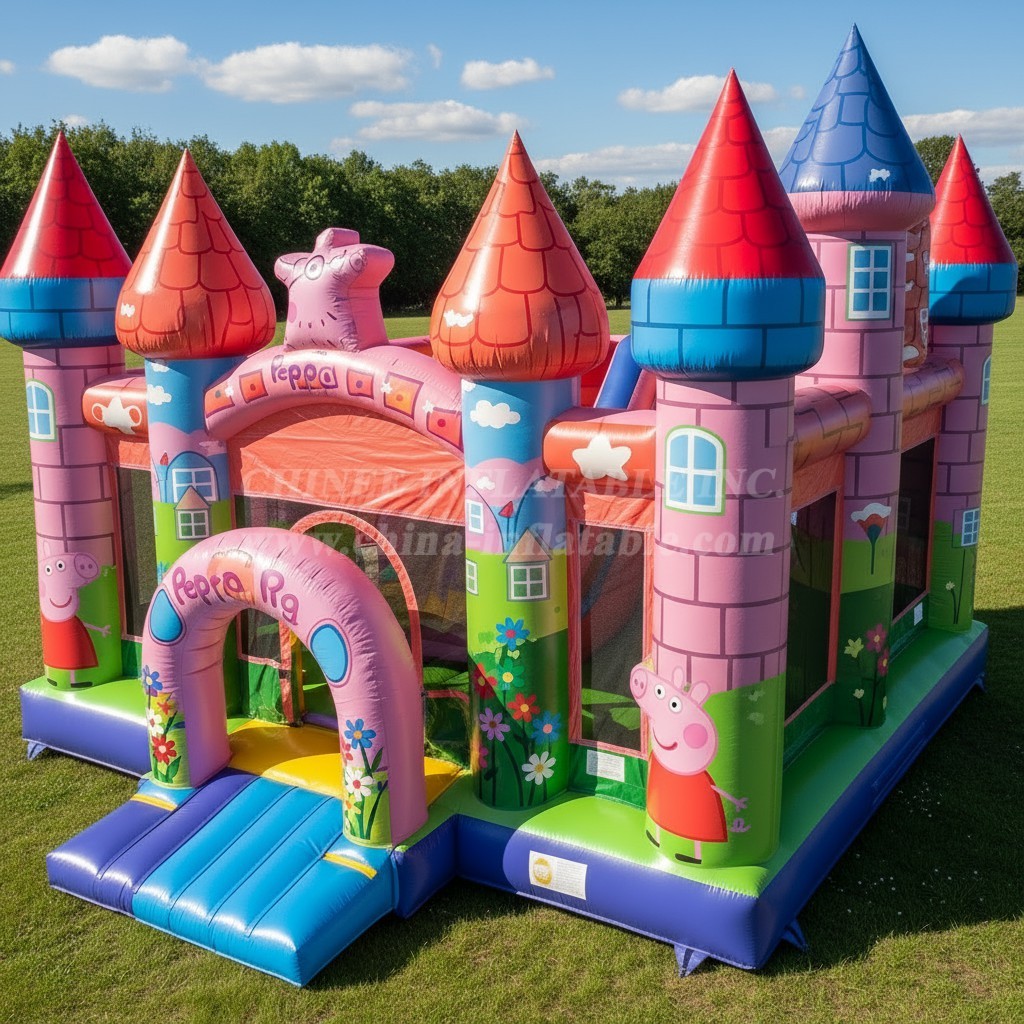T5-2405 Peppa Pig Theme Inflatable Castles