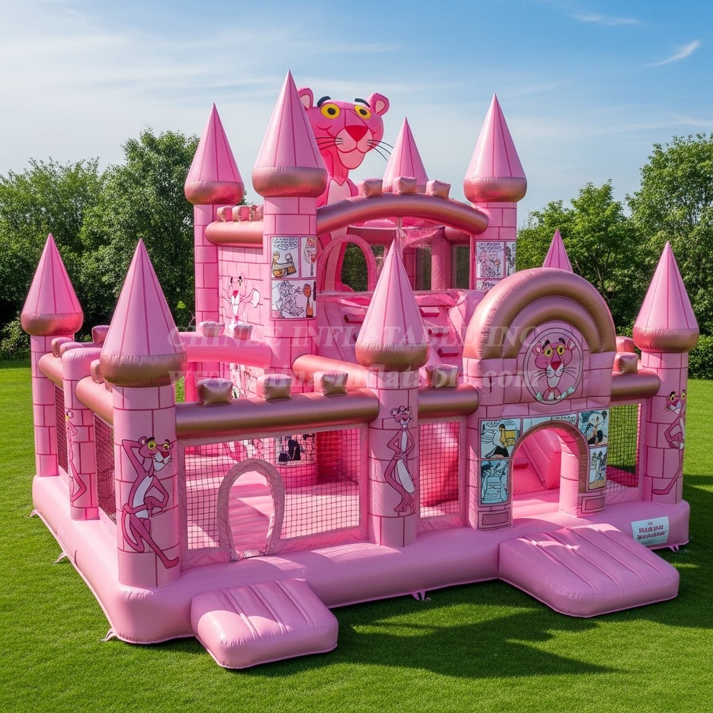 T5-2409 Pink Panther Theme Inflatable Castles