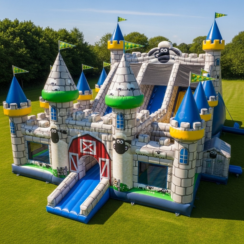 T5-2438 Shaun the Sheep Theme Inflatable Castles