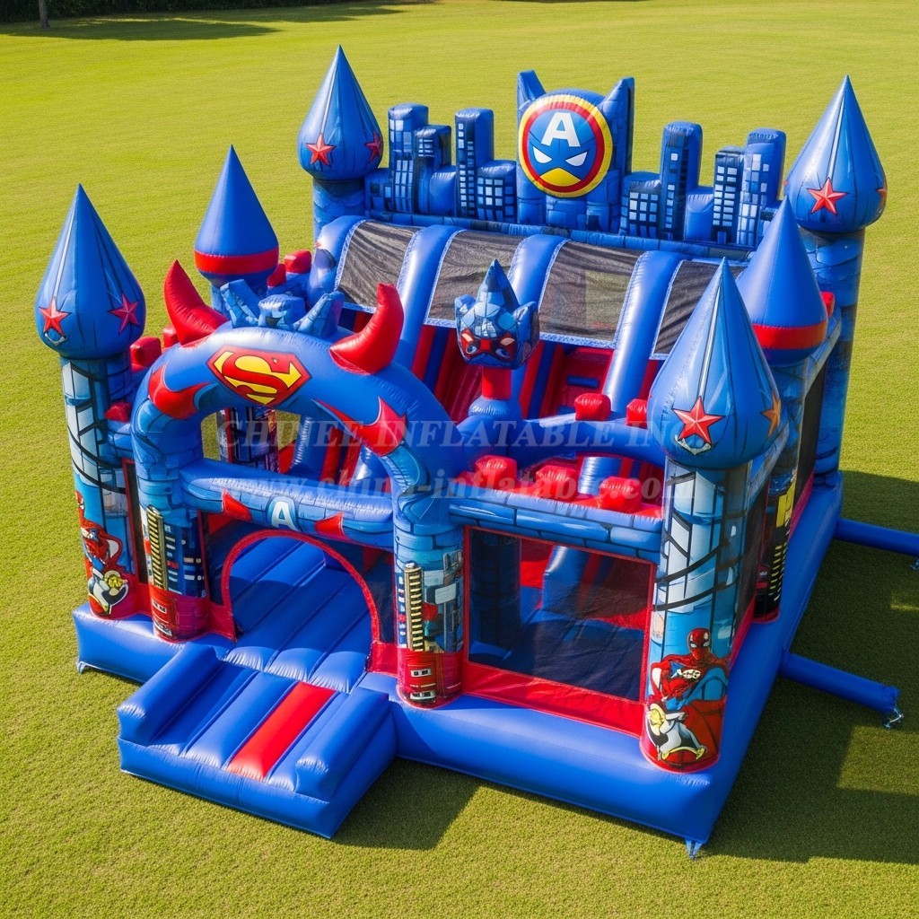 T5-2479 Superhero Theme Inflatable Castles