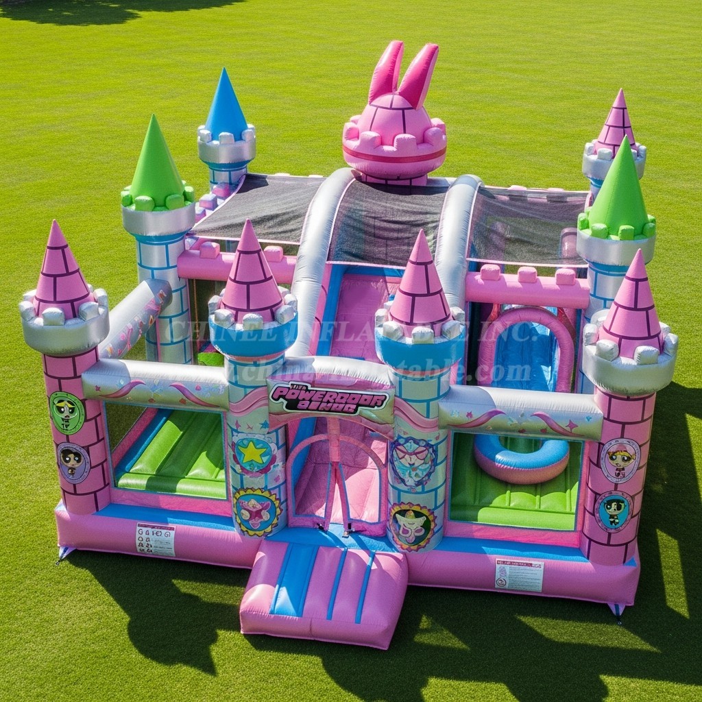 T5-2508 The Powerpuff Girls Theme Inflatable Castles