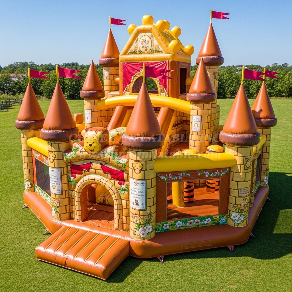 T5-2548 Winnie the Pooh Theme Inflatable Castles