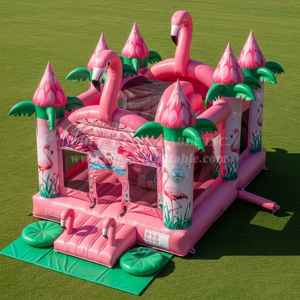 T5-2638 Flamingo Theme Inflatable Castles