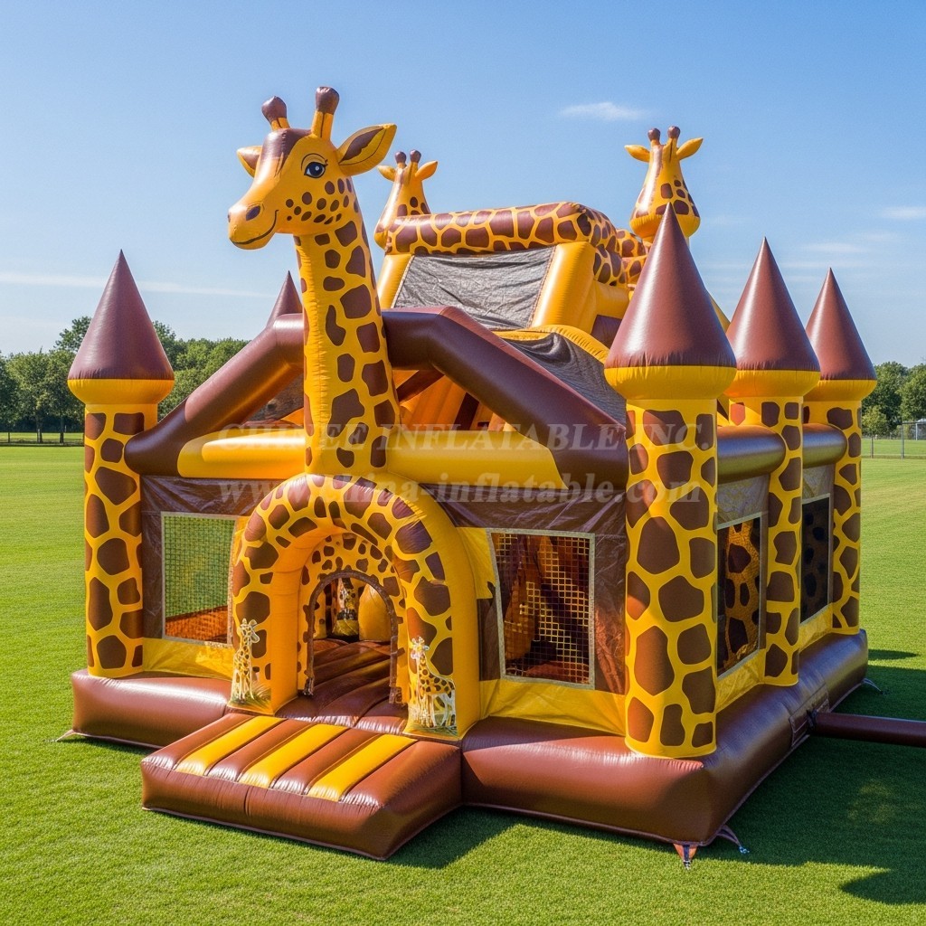 T5-2641 Giraffe Theme Inflatable Castles