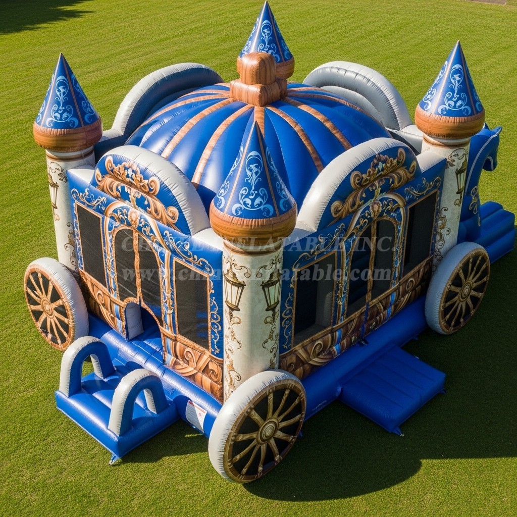 T5-2656 Horse Carriage Theme Inflatable Castles