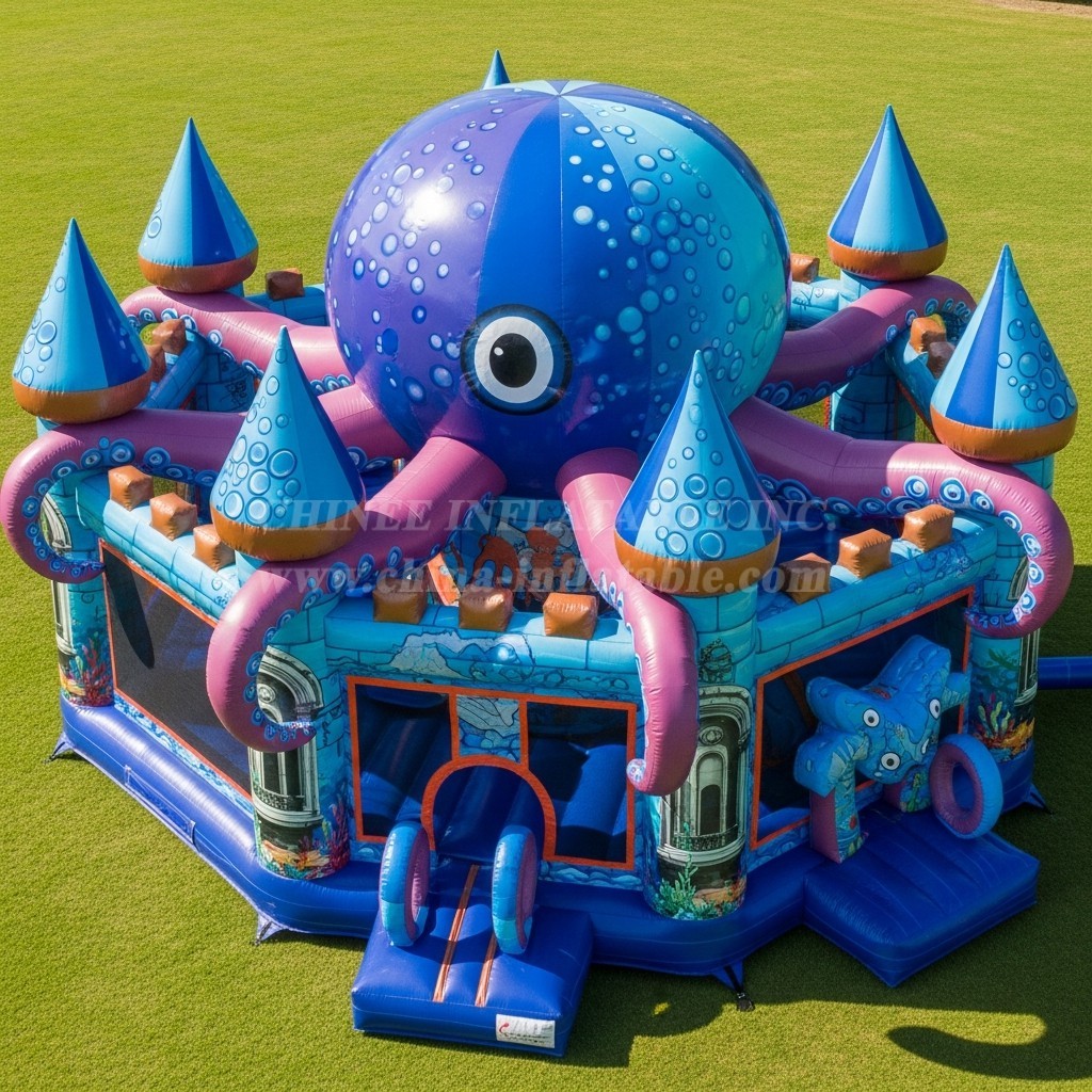 T5-2696 Octopus Theme Inflatable Castles