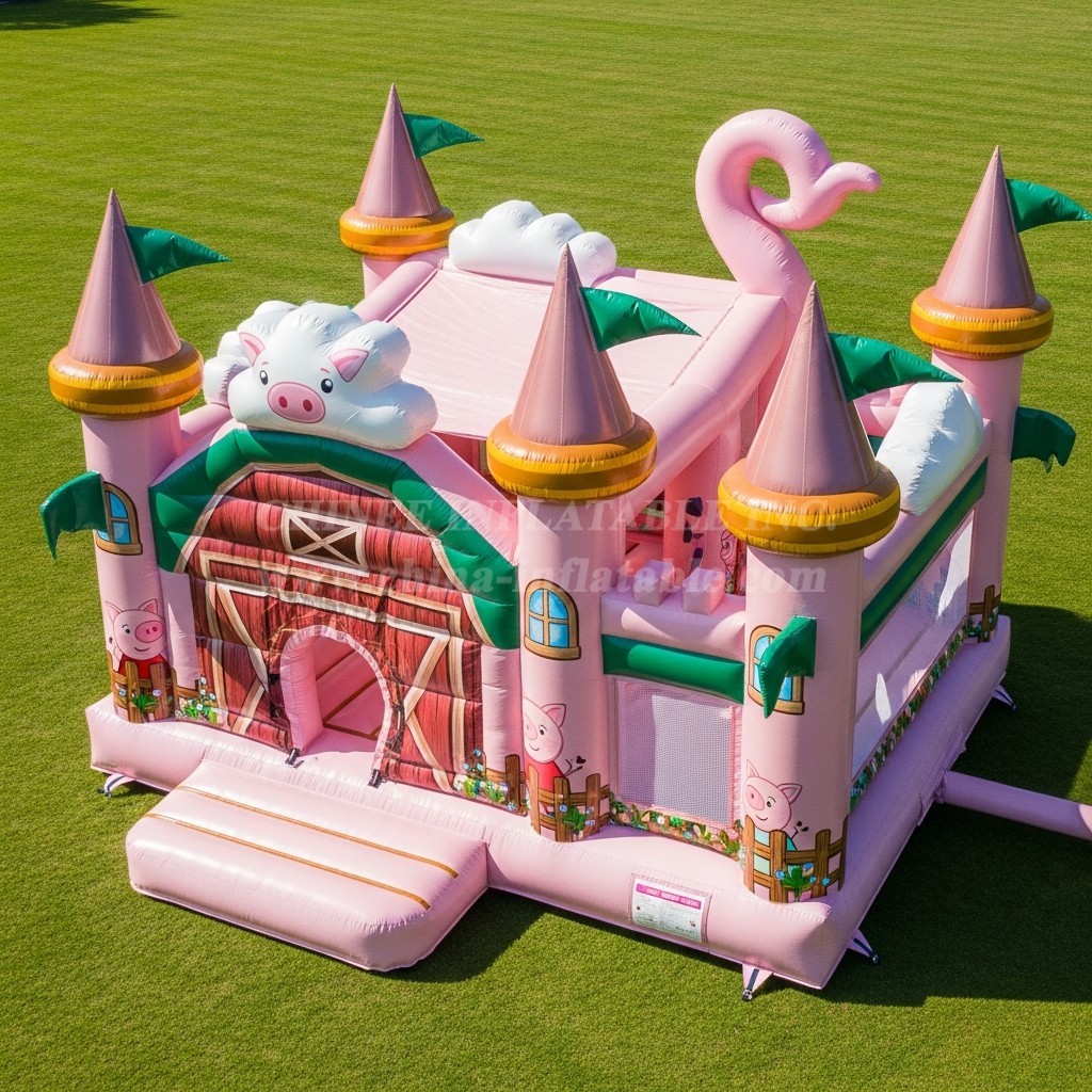 T5-2712 Pig Theme Inflatable Castles