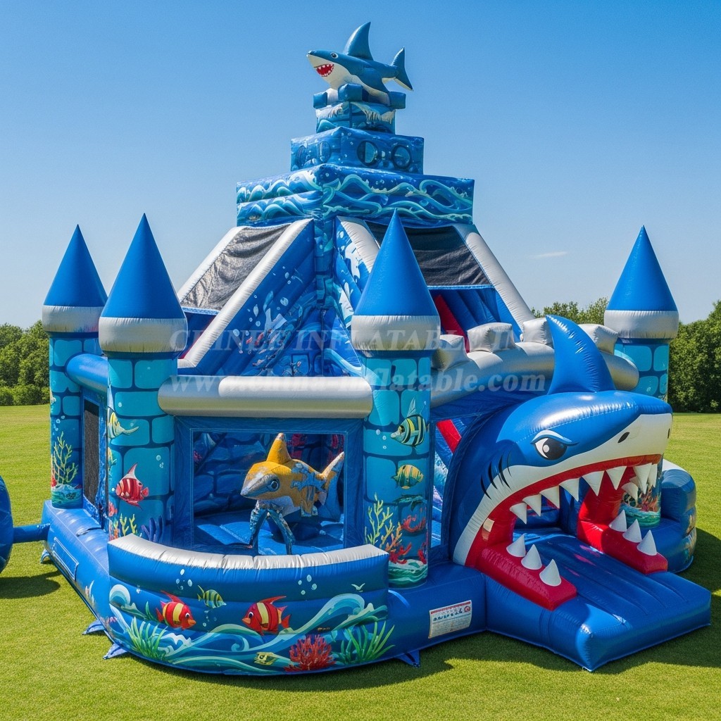 T5-2734 Shark Theme Inflatable Castles