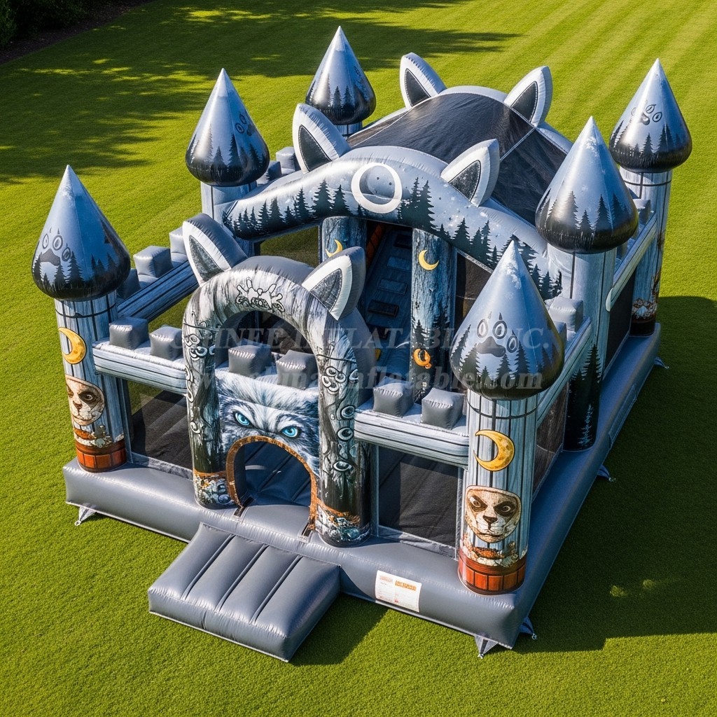 T5-2791 Wolf Theme Inflatable Castles