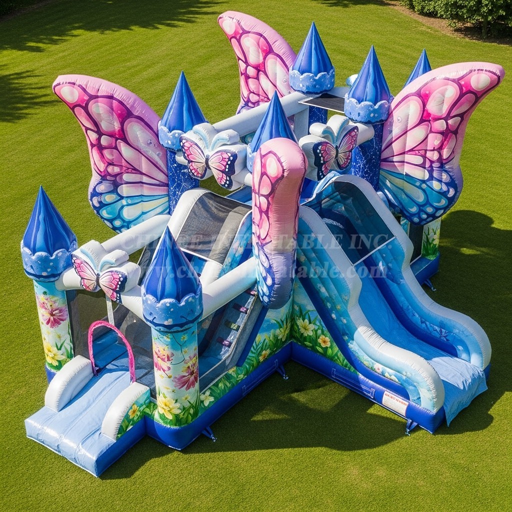 T5-2836 Butterfly Theme Inflatable Castles