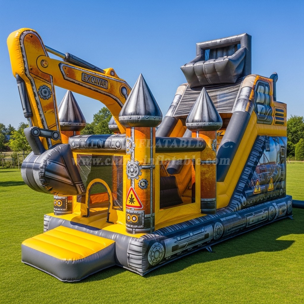 T5-2923 Excavator Theme Inflatable Castles