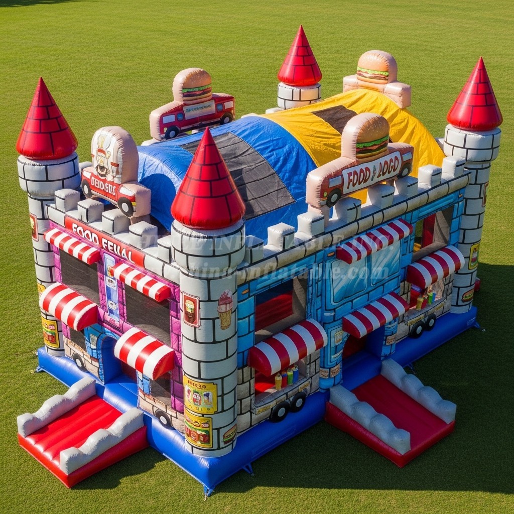 T5-2944 Food Trucks Theme Inflatable Castles