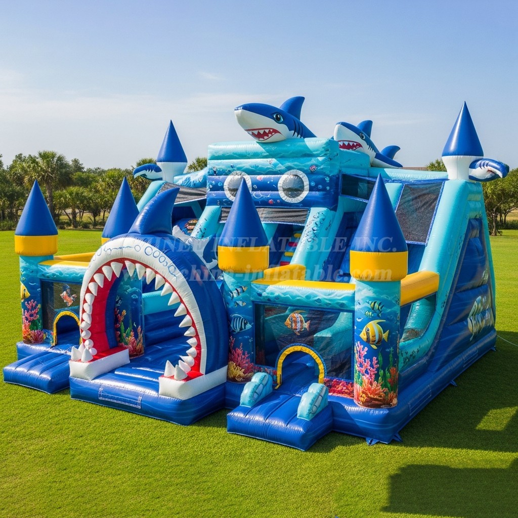 T5-3061 Shark Theme Inflatable Castles