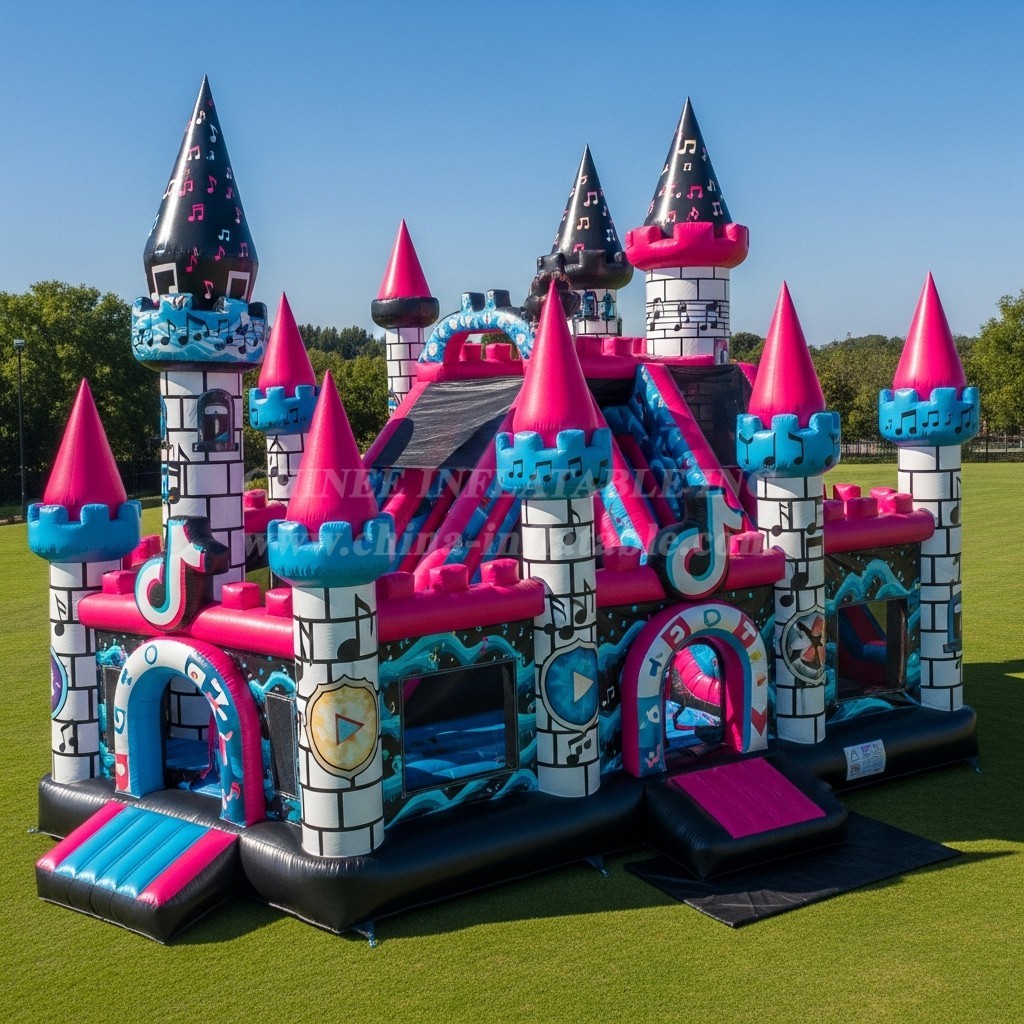 T5-3090 TikTok Theme Inflatable Castles
