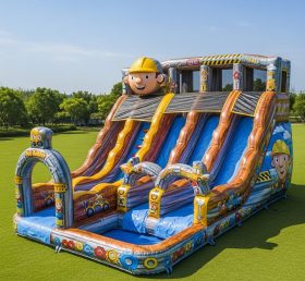 T8-9278 Bob the Builder Theme Inflatable Water Slide