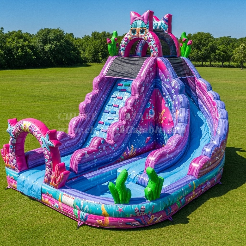 T8-9296 L.O.L. SURPRISE Theme Inflatable Water Slide