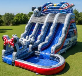 T8-9300 Mickey & Minnie Theme Inflatable Water Slide