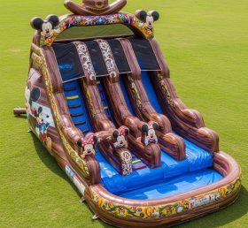 T8-9302 Mickey & Minnie Theme Inflatable Water Slide