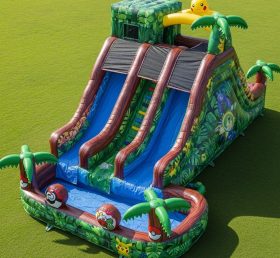 T8-9337 Pokemon Theme Inflatable Water Slide