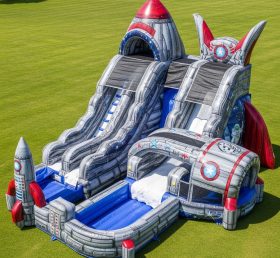 T8-9342 Rocket Theme Inflatable Water Slide