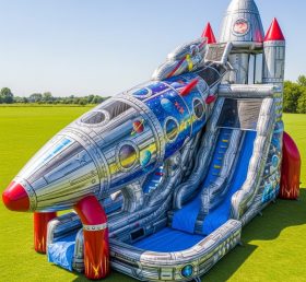 T8-9343 Rocket Theme Inflatable Water Slide