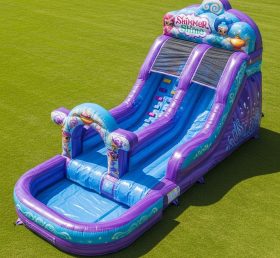 T8-9346 Shimmer & Shine Theme Inflatable Water Slide