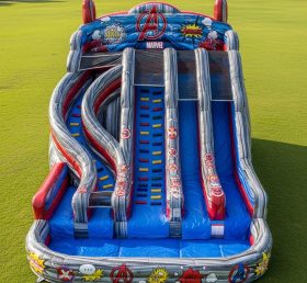 T8-9366 The Avengers Theme Inflatable Water Slide