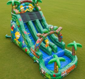 T8-9372 The Simpsons Theme Inflatable Water Slide