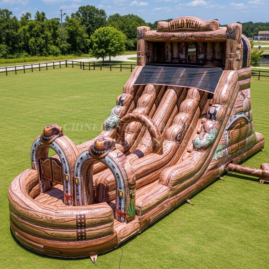 T8-9382 Wild West Theme Inflatable Water Slide