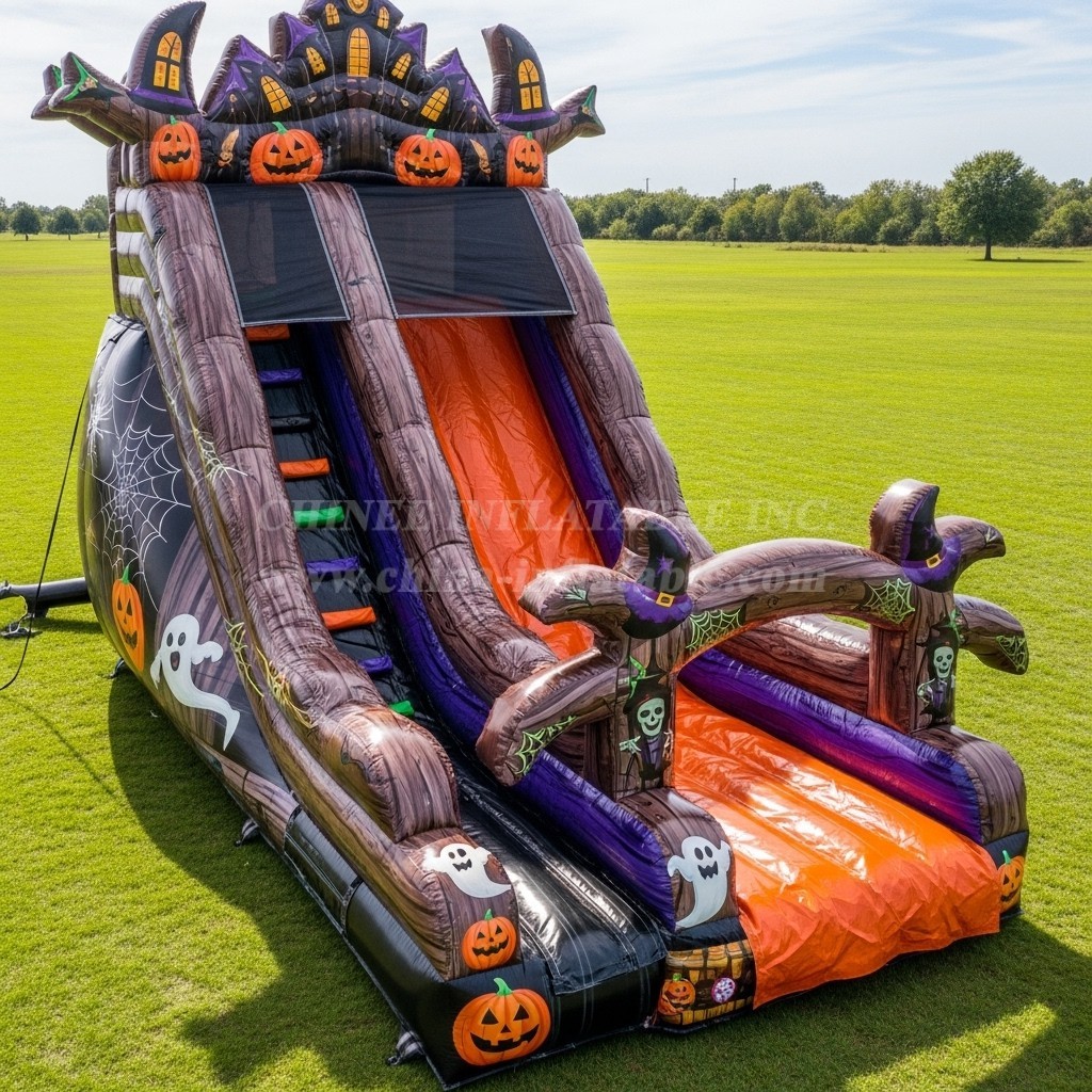 T8-9399 Halloween Theme Inflatable Dry Slide
