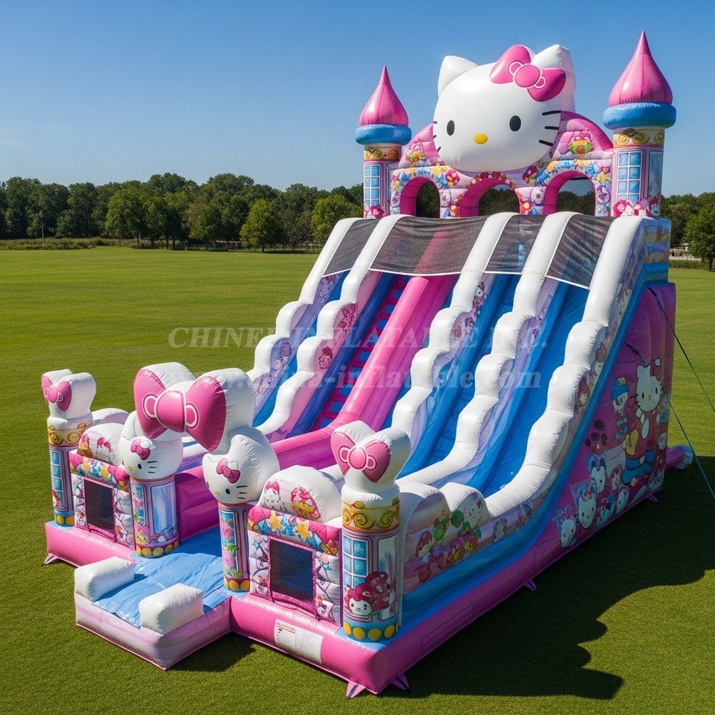 T8-9400 Hello Kitty Theme Inflatable Dry Slide