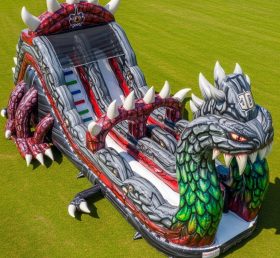 T8-9408 Monster Theme Inflatable Dry Slide