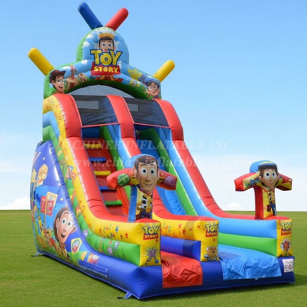 T8-9428 Toy Story Theme Inflatable Dry Slide