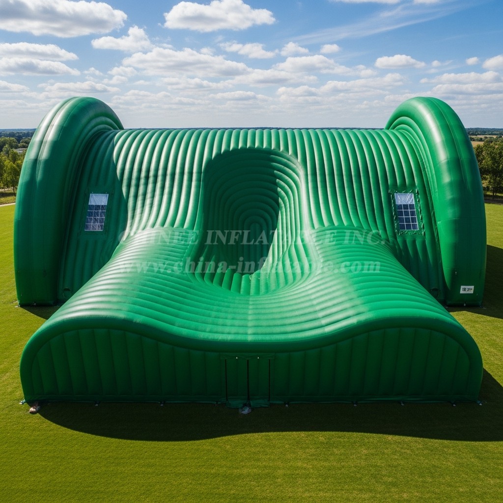 Tent1-6037 Green Wabe Tunnel Inflatable Tent