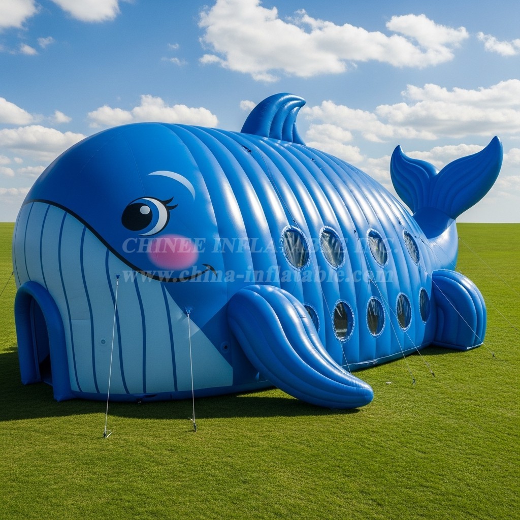 Tent1-6168 Whale Theme Inflatable Tunnels Tent