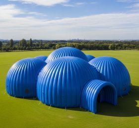 Tent1-6219 Blue Dome Cluster Inflatable Dome