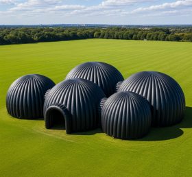 Tent1-6229 Black Dome Cluster Inflatable Dome