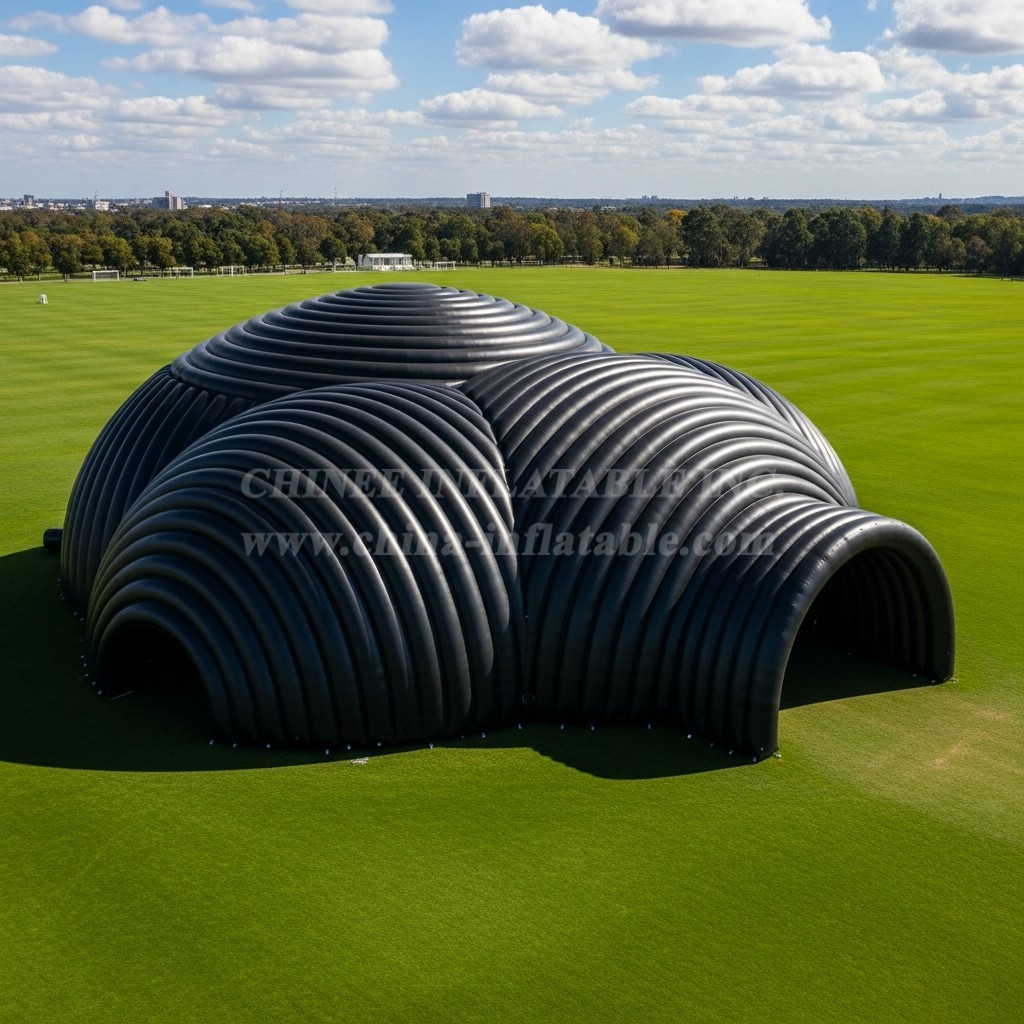 Tent1-6247 Black Sculptural Inflatable Dome