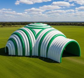 Tent1-6252 Green White Arch Inflatable Dome