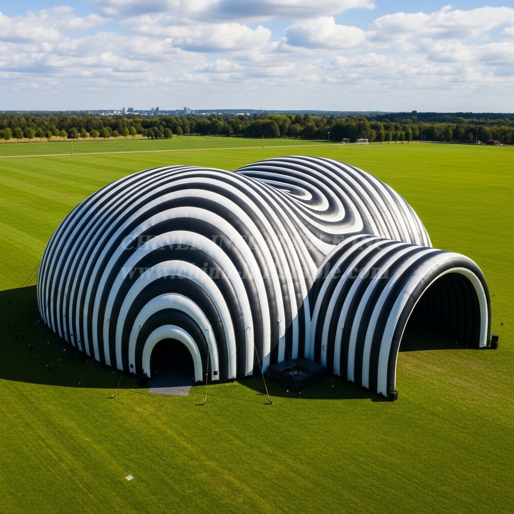 Tent1-6260 Striped Inflatable Dome