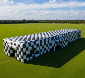Tent1-6366 Black White Inflatable Checkerboard Structure