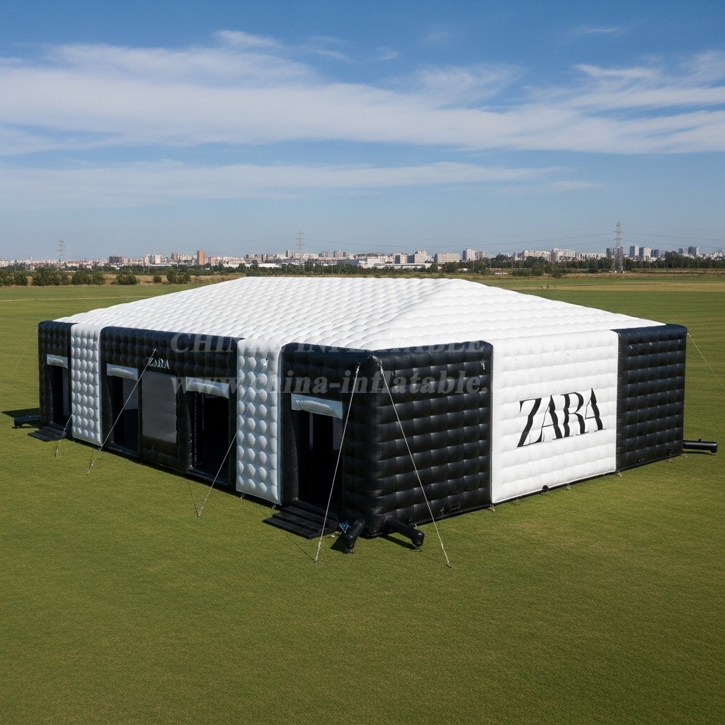Tent1-6372 Black White Inflatable Pavilion