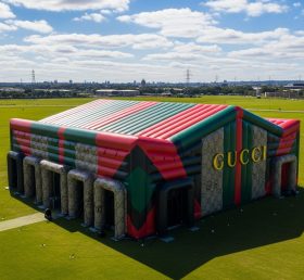 Tent1-6430 Gucci Red Green Web Inflatable Pavilion