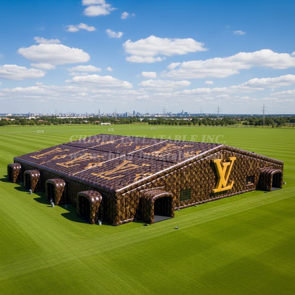 Tent1-6450 Louis Vuitton Brown Beige Inflatable Tent